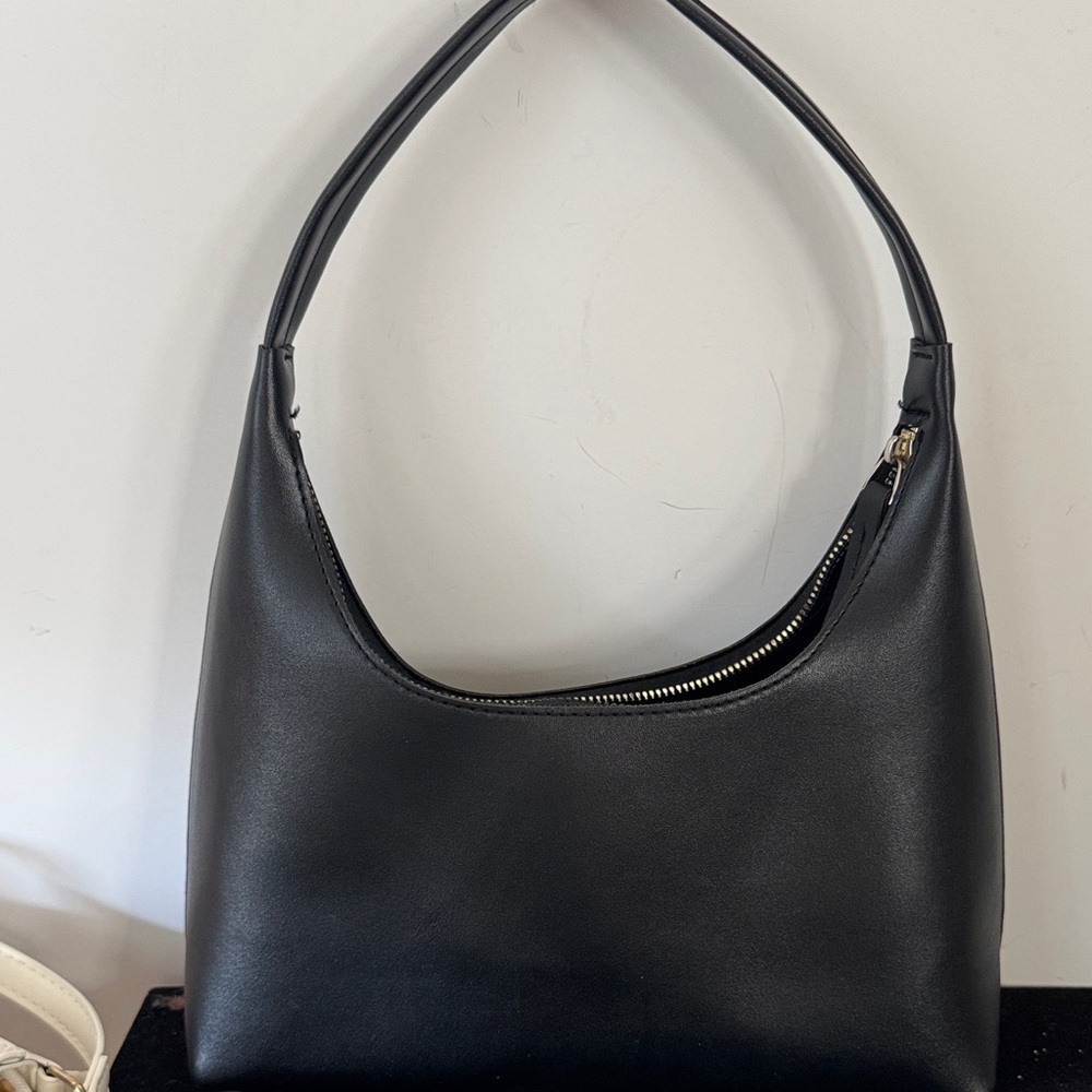 Elegant Black and Cream Women's Handbag plus clear bag -bundle collection set - Picture 3 of 13